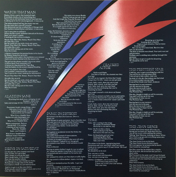 David Bowie - Aladdin Sane (LP) - Velvet Music