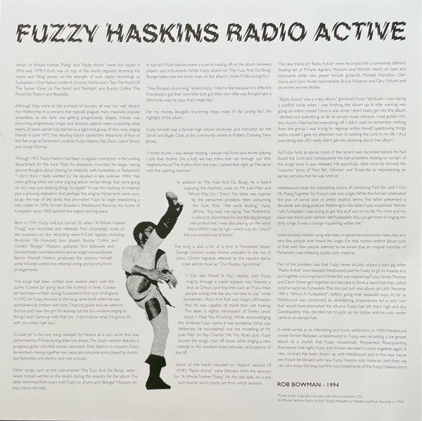 Fuzzy Haskins - Radio Active (LP) - Velvet Music