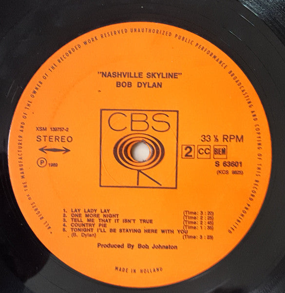 Bob Dylan - Nashville Skyline (tweedehands LP) - Velvet Music