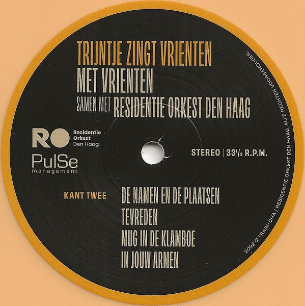 Trijntje Oosterhuis, Xander Vrienten, Residentie Orkest - Trijntje Zingt Vrienten Met Vrienten Samen Met Residentie Orkest Den Haag (LP) - Velvet Music