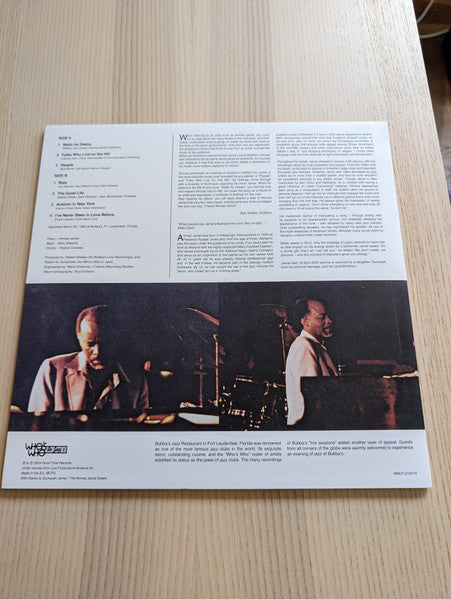 Ahmad Jamal - Ahmad Jamal Live at Bubba's (LP) - Velvet Music
