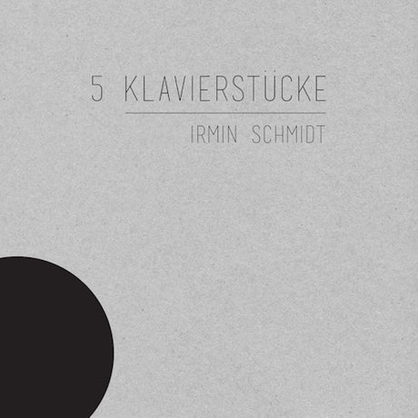 Irmin Schmidt - 5 keyboard pieces (LP)