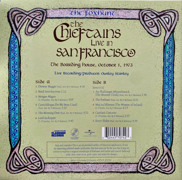 Chieftains, The - The Foxhunt (San Francisco 1973) (LP) - Velvet Music