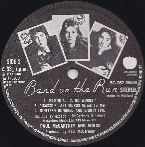 Wings (2) - Band On The Run (tweedehands LP) - Velvet Music