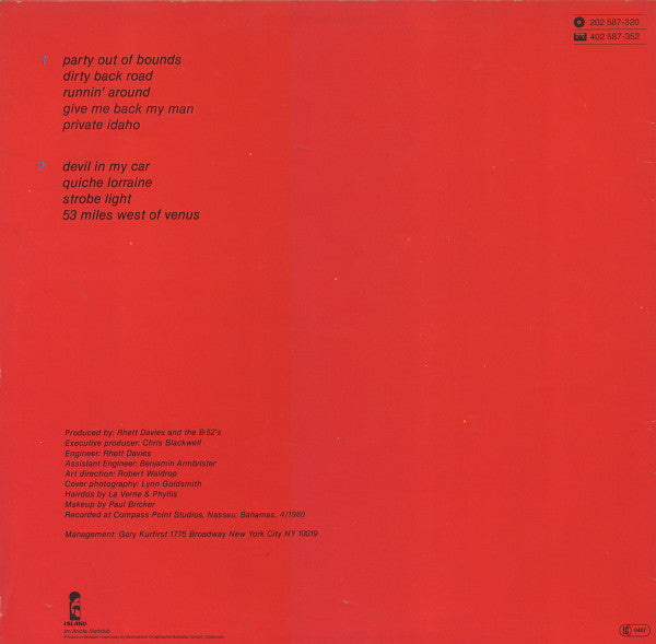 B-52's, The - Wild Planet (tweedehands LP) - Velvet Music