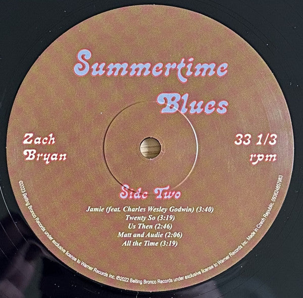 Zach Bryan - Summertime Blues (LP) - Velvet Music