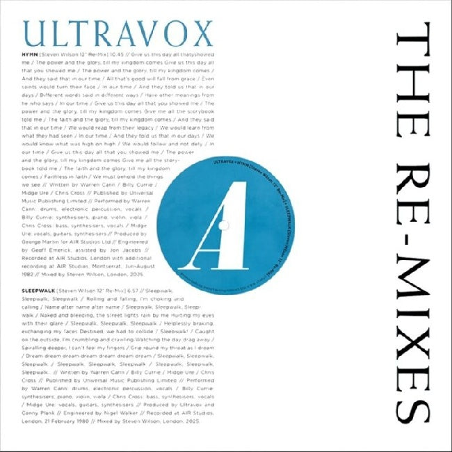 Ultravox - The Re-Mixes (LP) - Velvet Music