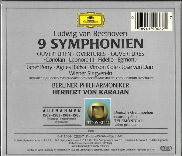 Ludwig van Beethoven, Herbert Von Karajan, Berliner Philharmoniker - 9 Symphonien, Ouvertüren (tweedehands CD) - Velvet Music