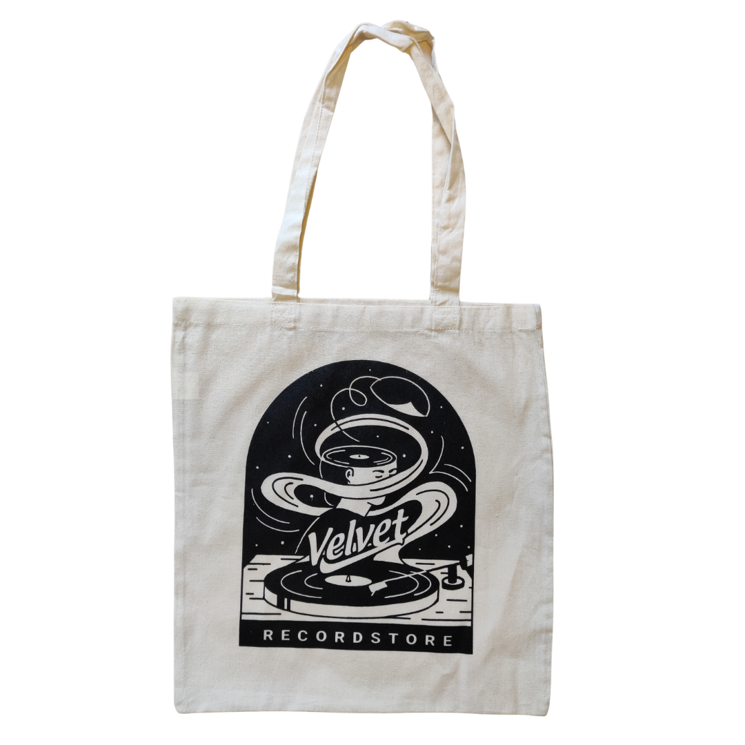 Velvet Linen Bag - Play Your Records | Black &amp; White (Merchandise)