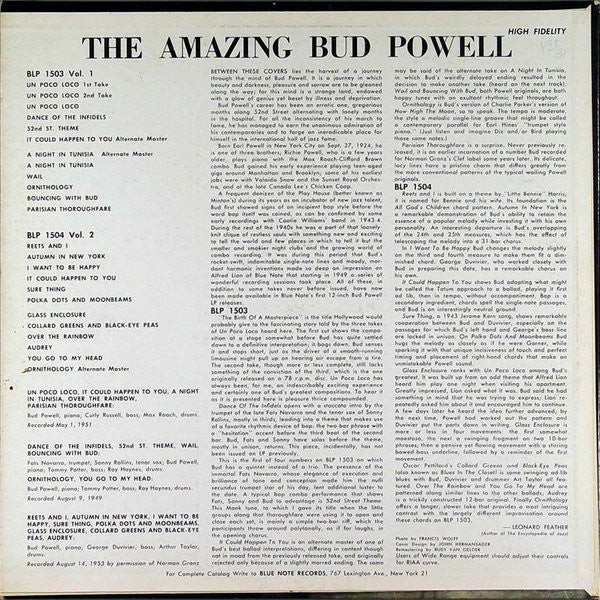 Bud Powell - The Amazing Bud Powell, Volume 2 (33 tours d'occasion)