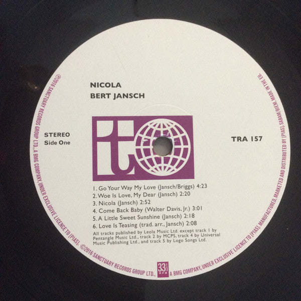 Bert Jansch - Nicola (LP) - Velvet Music