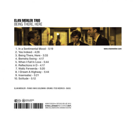 Elan Mehler Trio - Being There, Here (tweedehands CD) - Velvet Music