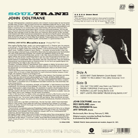 John Coltrane - Soultrane (LP) - Velvet Music
