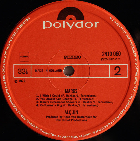 Alquin - Marks (tweedehands LP) - Velvet Music
