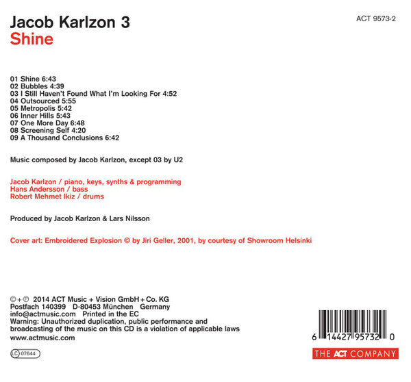 Jacob Karlzon Trio - Shine (CD d'occasion)