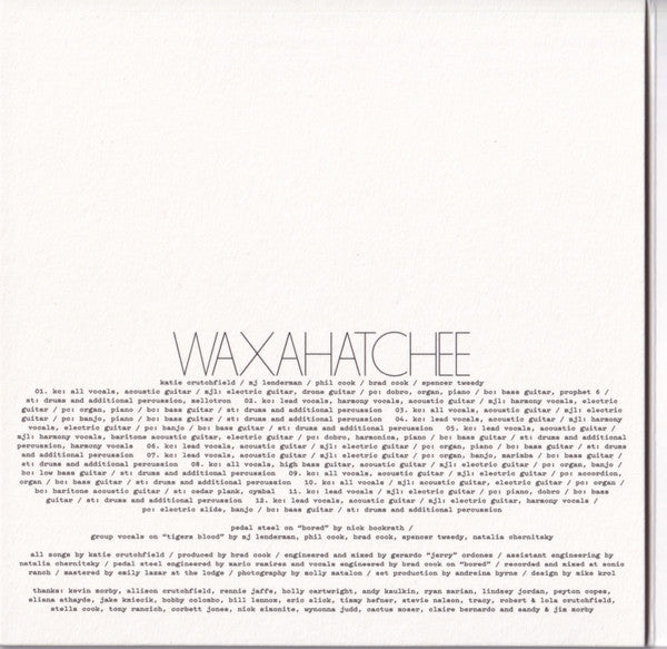 Waxahatchee - Tigers blood (CD) - Velvet Music