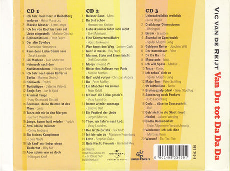 Various - Vic van de Reijt presenteert Van Du Tot Da Da Da (De 60 Mooiste Duitse Liedjes) (tweedehands CD) - Velvet Music