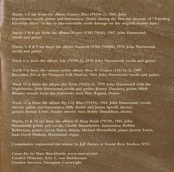 John Paul Hammond - At The Crossroads: The Blues Of Robert Johnson (CD)