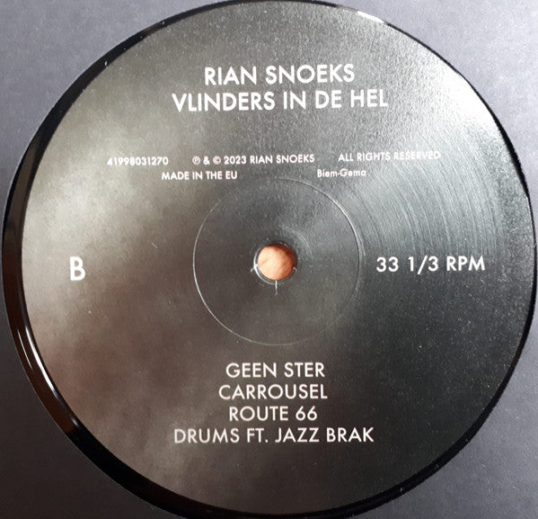 Rian Snoeks - Vlinders In De Hel (LP) - Velvet Music