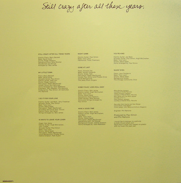 Paul Simon - Still Crazy After All These Years (LP)