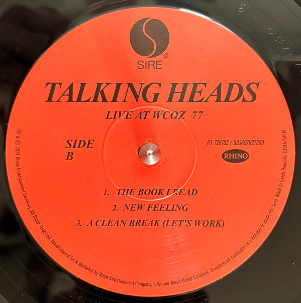 Talking Heads - Live At WCOZ 77 (LP)