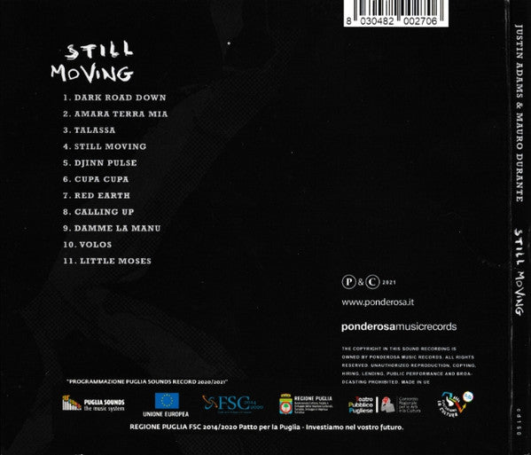 Justin Adams &amp; Mauro Durante - Still Moving (secondhand CD)