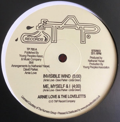 Arnie Love & Loveletts, The - Invisible Wind / Me, Myself & I / We Had Enough (Preloaded Player audio) - Velvet Music