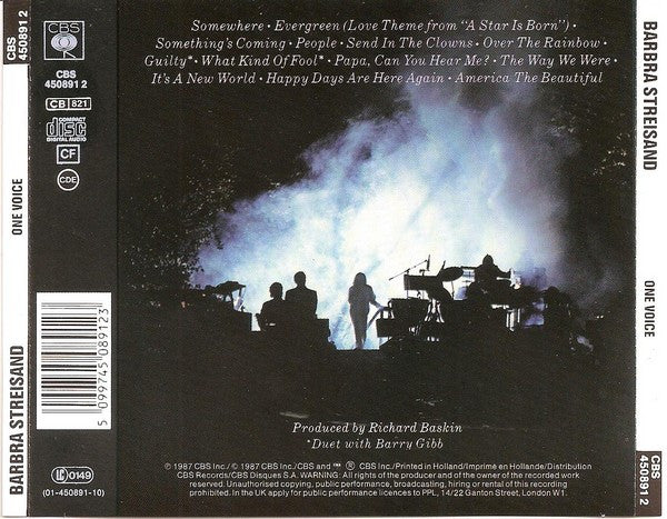 Barbra Streisand - One Voice (tweedehands CD) - Velvet Music
