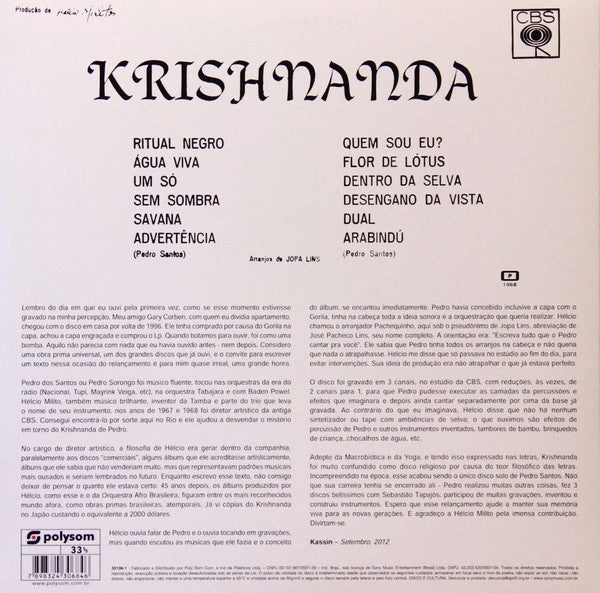 Pedro Santos - Krishnanda (LP) - Velvet Music
