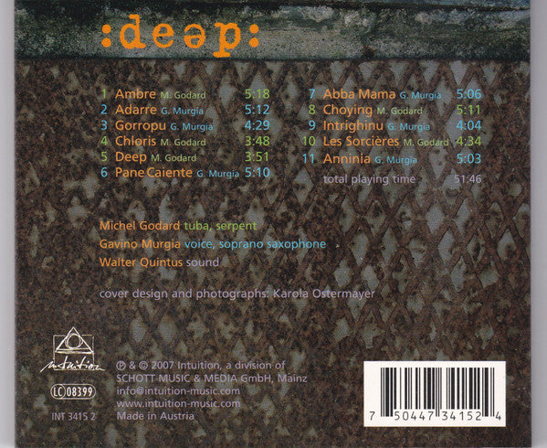 Michel Godard, Gavino Murgia - Deep (second-hand CD)
