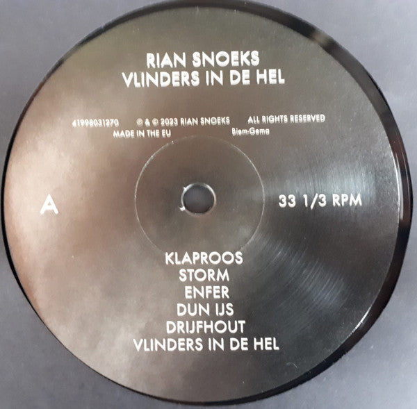 Rian Snoeks - Vlinders In De Hel (LP) - Velvet Music