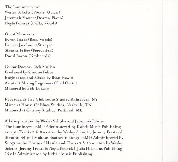 Lumineers, The - Cleopatra (tweedehands CD) - Velvet Music