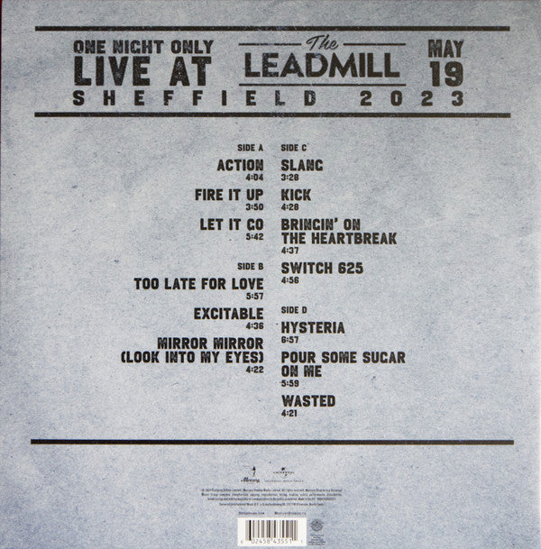 Def Leppard - One Nght Only: Live At The Leadmill 2023 (LP)