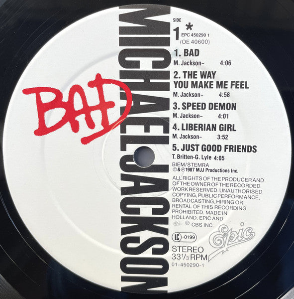 Michael Jackson - Bad (tweedehands LP) - Velvet Music