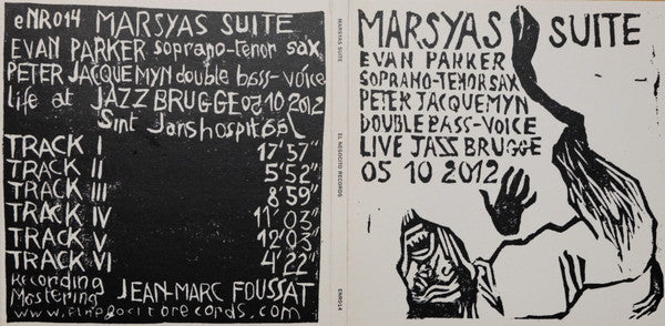 Evan Parker, Peter Jacquemyn - Marsyas Suite (CD d'occasion)