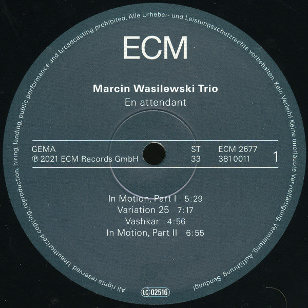 Marcin Wasilewski Trio - En Attendant (LP) - Velvet Music