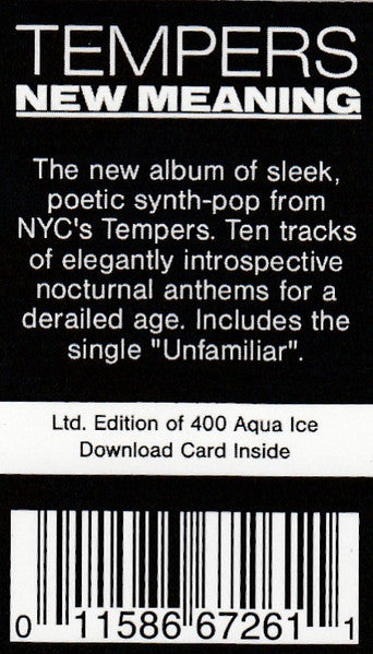 Tempers - New Meaning (LP) - Velvet Music