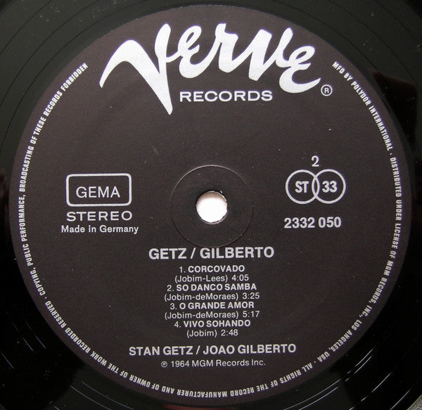 Stan Getz / João Gilberto Featuring Antonio Carlos Jobim - Getz / Gilberto (tweedehands LP) - Velvet Music