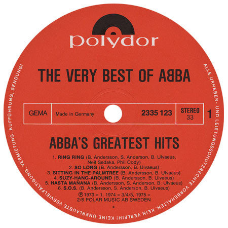 ABBA - The Very Best Of ABBA (ABBA's Greatest Hits) (tweedehands LP) - Velvet Music