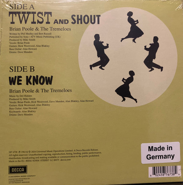 Brian Poole & The Tremeloes - Twist And Shout (7-inch single)