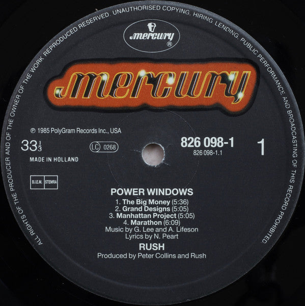 Rush - Power Windows (tweedehands LP) - Velvet Music