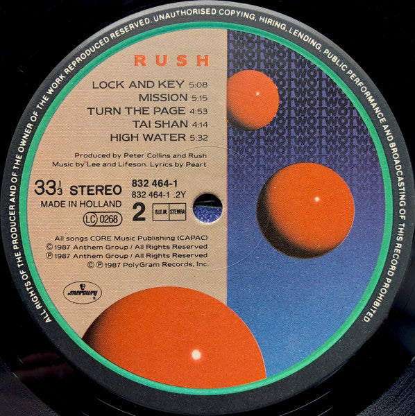 Rush - Hold Your Fire (tweedehands LP) - Velvet Music
