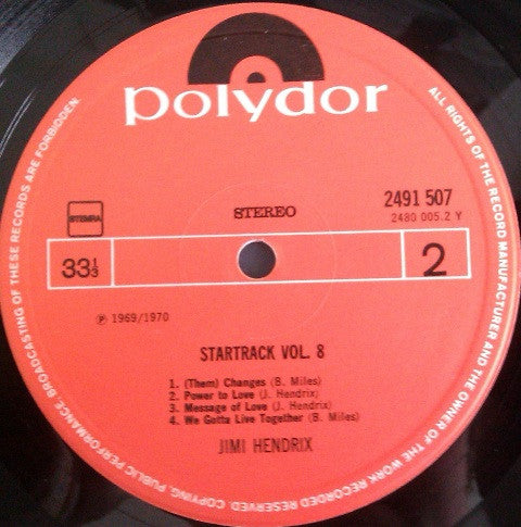 Jimi Hendrix - Startrack Vol. 8 (tweedehands LP) - Velvet Music