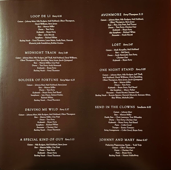 Bryan Ferry - Avonmore (LP) - Velvet Music