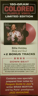 Billie Holiday - Body And Soul (LP) - Velvet Music