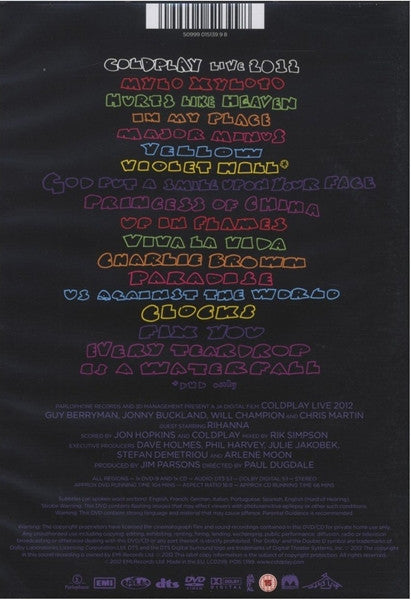 Coldplay - Live 2012 (tweedehands DVD) - Velvet Music