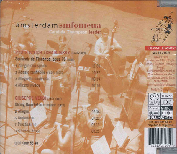 Pyotr Ilyich Tchaikovsky, Giuseppe Verdi, Amsterdam Sinfonietta, Candida Thompson - Souvenir De Florence / String Quartet (CD) - Velvet Music