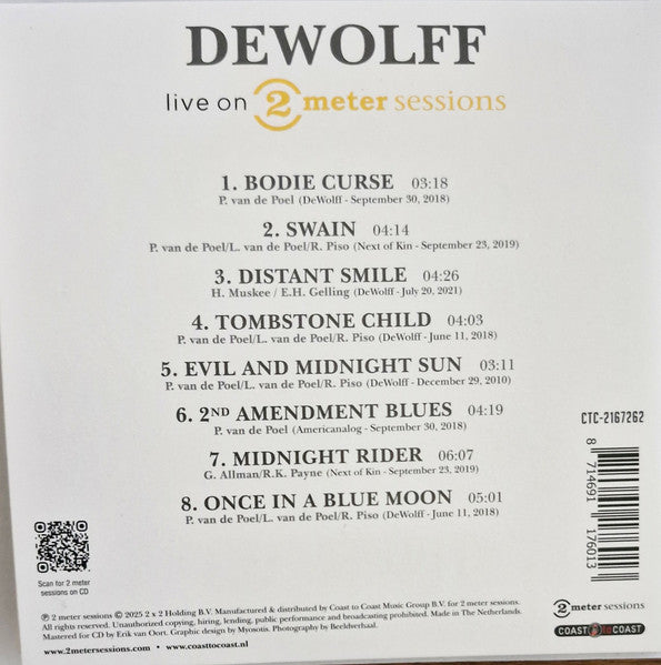 Dewolff - Live On 2 Meter Sessions (CD) - Velvet Music