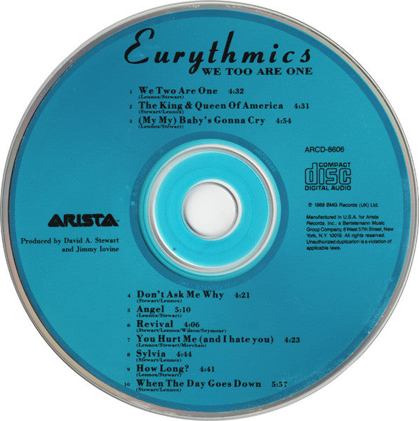 Eurythmics - We Too Are One (tweedehands CD) - Velvet Music