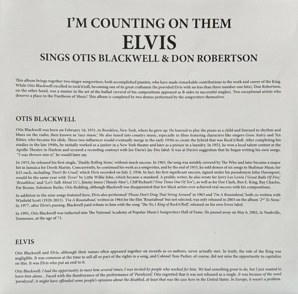 Elvis Presley - I'm Counting On Them (LP)